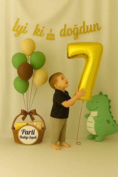 parti hediye sepeti Σετ μπαλόνια γενεθλίων με θέμα τον δεινόσαυρο Νερό πράσιν...