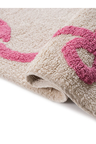 LC Waikiki Ροζ Κεντημένο Χαλάκι Μπάνιου 50x80 εκ