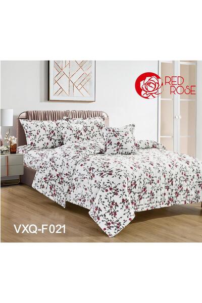 Red Rose Winter double bedspread, soft velvet, 4-piece system, compressed filling, quilt size 160 x 220 cm