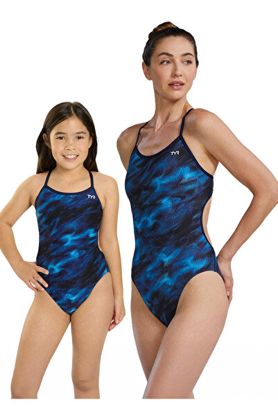 TYR Durafast Elite ® Costum de baie pentru fete TF - Soren (albastru)