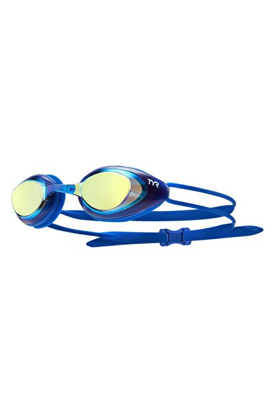 TYR Black Hawk Mirrored Racing Goggles (Blue/Gold)
