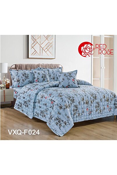 Red Rose Winter double bedspread, soft velvet, 4-piece system, compressed filling, quilt size 160 x 220 cm