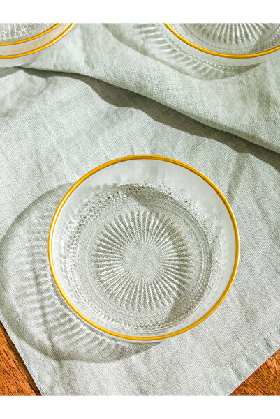 LC Waikiki Renksiz Desenli Cam Kase Seti 4'lü 10 cm