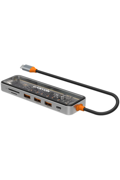 CANYON USB hub, DS-13 CNS-TDS13, HDMI, USB 3.0, 42.7x15x137.9 mm, gray