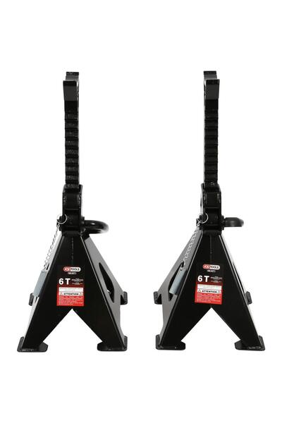 KS Tools Pereche de capre de susținere din oțel, 6 tone, cu reglare rapidă