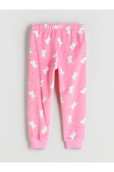 LC Waikiki Set pijamale pentru copii LCW Kids Crewneck imprimat pentru fete (W5)