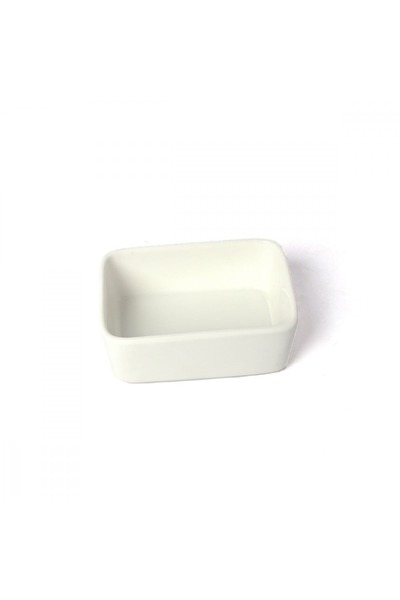 SQUALO Squalo - Rectangular (porcelain) plate with an elegant and modern design - White 4x10.5x7.8 cm