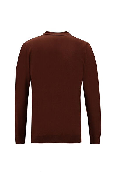 Kiğılı Pulover tricotat slim fit cu guler polo
