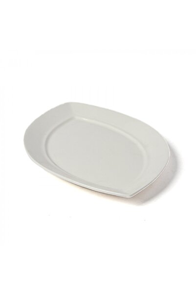 SQUALO Squalo - Elegant Boat-Shaped Oval Porcelain Serving Dish with Contemporary Design - White 2x31x18.5 cm