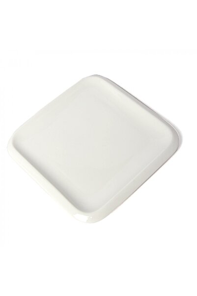 SQUALO Squalo - Elegant Square Serving Dish (Porcelain) with a Contemporary Design - White 2x20x20 cm