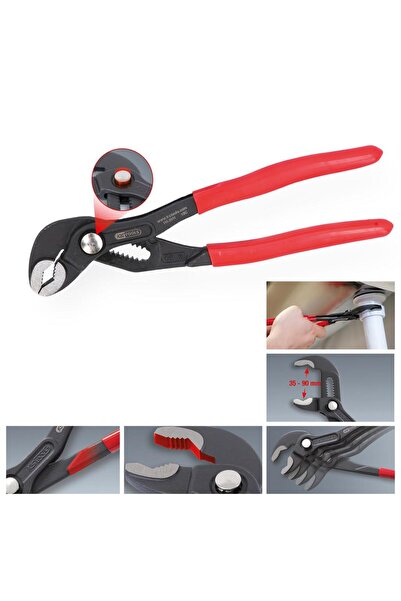 KS Tools Clește cu reglaj prin buton pentru pompe de apă, 300 mm