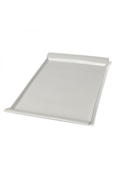 SQUALO Squalo - Elegant Rectangular Serving Dish (Porcelain) with a Contemporary Design - White 3x36x24.3 cm
