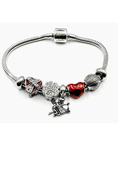 Welch Çelik Aşk Eros Kalp Charm Bileklik