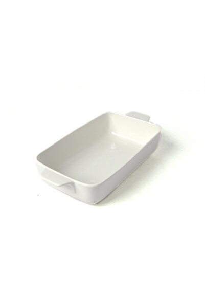 SQUALO Squalo - Rectangular Porcelain Plate with Elegant Handle in Contemporary Design - White 6.7x33.6x16.7 cm