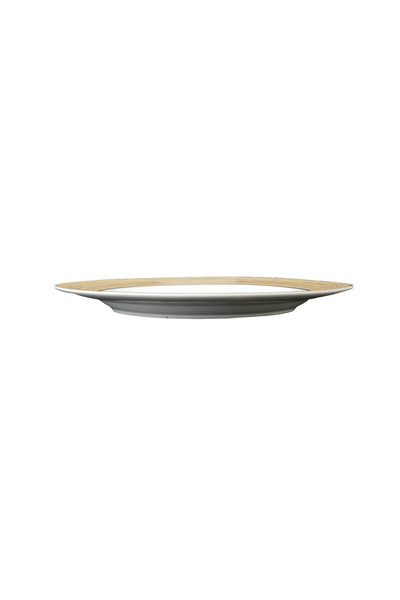 SQUALO Squalo - Elegant Round Porcelain Serving Dish, White Beige - 2.6x32.9x32.9 cm