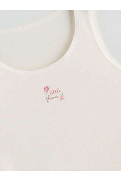 LC Waikiki Crew Neck Floral Girl's Undershirt