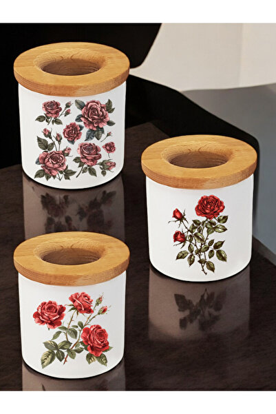 lili hediyelik Suport pentru stilouri de masă din 3 piese cu imprimeu trandaf...