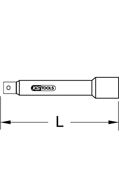 KS Tools CHROMEplus extension 1/4", length 100 mm