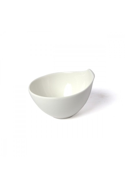 SQUALO Squalo - Elegant Round Deep Serving Dish (Porcelain) White - 8x12.5x12 cm
