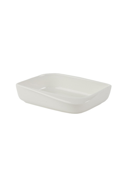 SQUALO Squalo - Elegant Teardrop-Shaped Porcelain Serving Dish with Contemporary Design - White 4x15.5x11.5 cm