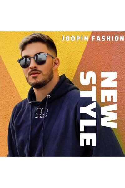 Joopin Polarized Semi Rimless Sunglasses Men Women, Classic Half Frame Sun Glasses UV Protection
