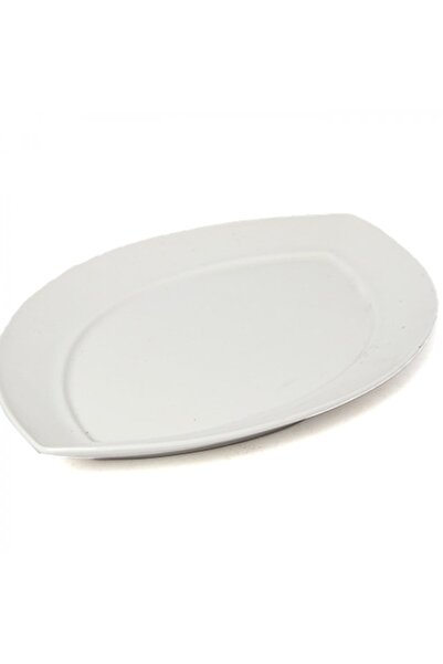 SQUALO Squalo - Elegant Boat-Shaped Oval Serving Platter (Porcelain) with Contemporary Design - White 4x14.7x14.7 cm