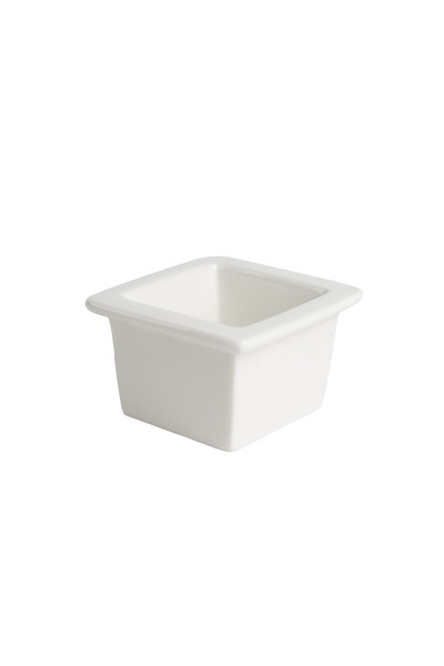SQUALO Squalo - Elegant Deep Square Porcelain Dish with Contemporary Design - White 5x8.8x8.8 cm