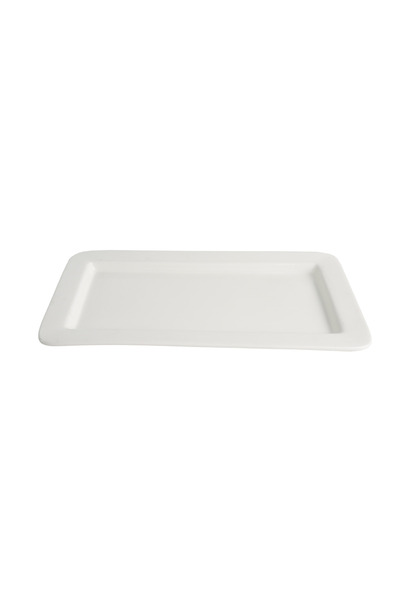 SQUALO Squalo - Elegant Rectangular Serving Dish (Porcelain) with a Contemporary Design - White 2x32.5x17.5 cm