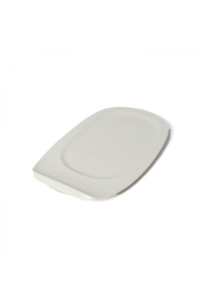 SQUALO Squalo - Elegant oval porcelain serving platter with a contemporary design - White 4x41x25.3 cm
