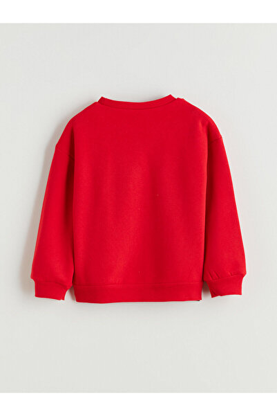 LC Waikiki Peak Yeni Sezon Bisiklet Yaka Uzun Kollu Atatürk Baskılı Kız Bebek Sweatshirt