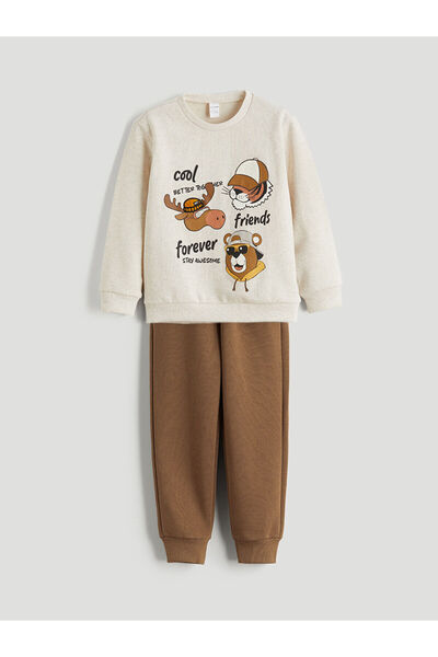 LC Waikiki Vizyon New Season Crew Neck Boys' Sweatshirt and Sweatpants
