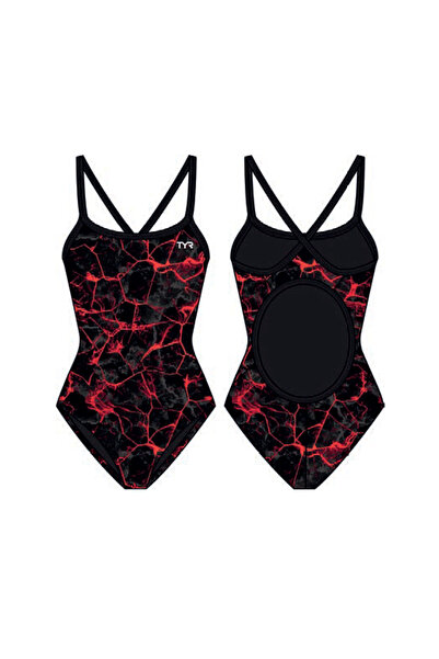 TYR Durafast Elite ®   Df Girls' Swimsuit - Synapse (Red)