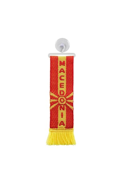 Lampa Steag Auto Decorativ din Material Textil cu Ventuză LAM97895, Macedonia