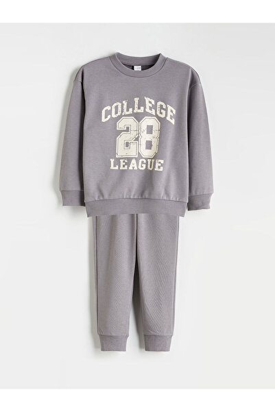 LC Waikiki Lcw Kids Crew Neck Boys Sweatshirt and Sweatpants 2-Pack