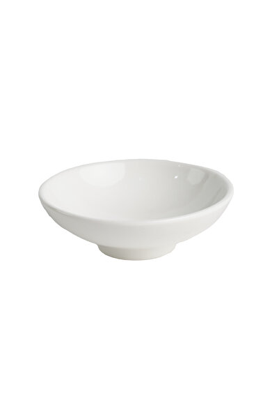 SQUALO Squalo - Elegant Round Serving Dish (Porcelain) with a Contemporary Design - White 2.5x8x8 cm