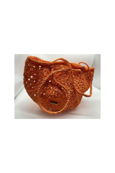 CHIC Orange Hand Paper Rope Craft Bag