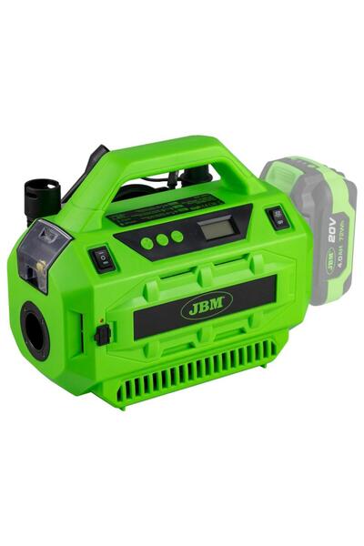 JBM Air Compressor 60003, 12V Power Supply for Car Socket or 20V Battery, Maximum Pressure 1