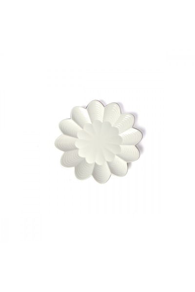 SQUALO Squalo - Elegant Rose-Shaped Porcelain Serving Dish - White - 4x32x32 cm