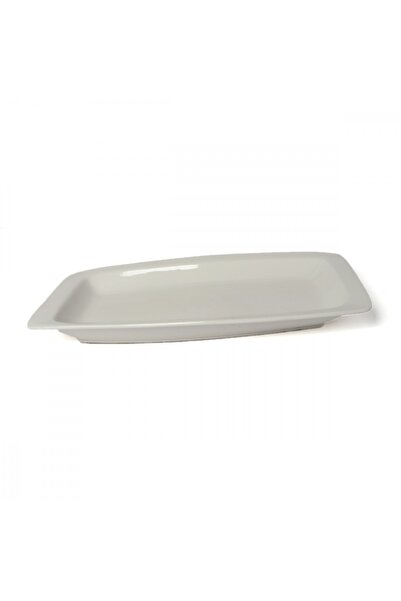 SQUALO Squalo - Elegant Rectangular Serving Dish (Porcelain) with a Contemporary Design - White 3.5x38x22 cm