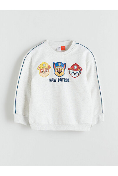 LC Waikiki Бяла дебела суитшърт за момчета с принт Paw Patrol