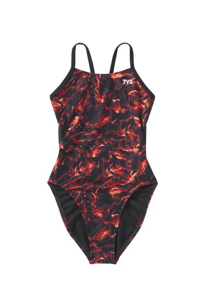 TYR Durafast Elite ®   Cf Girls' Swimsuit - Energia (Red)
