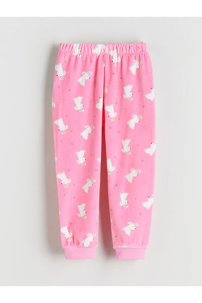 LC Waikiki Set pijamale pentru copii LCW Kids Crewneck imprimat pentru fete (W5)