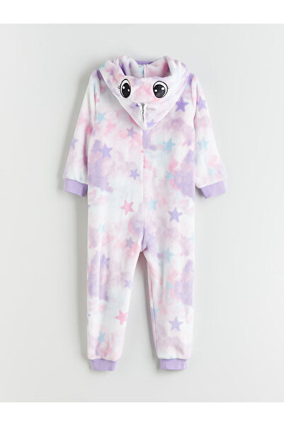 LC Waikiki Kapüşonlu Pelüş Kız Çocuk Uyku Tulumu