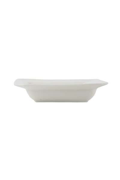 SQUALO Squalo - Square (porcelain) plate with an elegant and modern design - White 3.8x17.5x17.5 cm