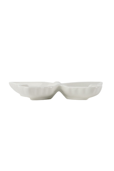 SQUALO Squalo - Elegant Butterfly-Shaped Porcelain Serving Dish, White - 2.5x16x13 cm