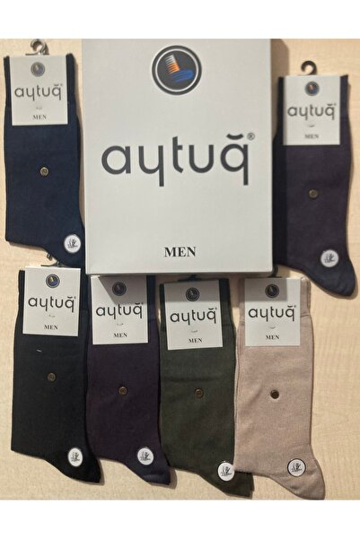 Aytuğ DüğmeliSeri Dikişsiz Bambu Erkek Çorap 6 lı Paket