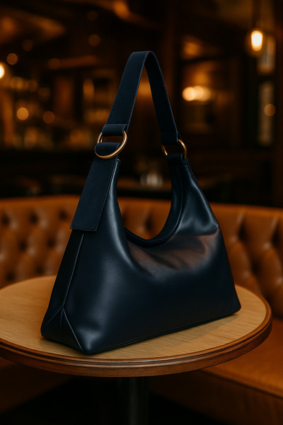 ESTUTE Lüks Suet Askılı Deri Salaş Omuz Çantas