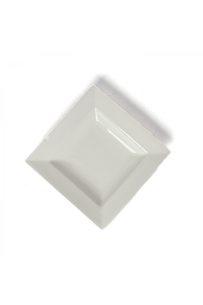 SQUALO Squalo - Elegant Square Serving Dish (Porcelain) with a Contemporary Design - White 3.5x20x20 cm