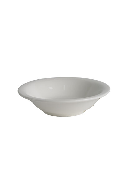 SQUALO Squalo - Deep Round Serving Dish (Porcelain) with an Elegant and Contemporary Design - White 9.5X9.5X2.5 cm