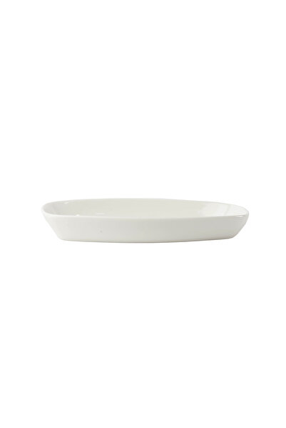 SQUALO Squalo - Elegant oval porcelain serving platter with a contemporary design - White 2.2x19.6x11 cm